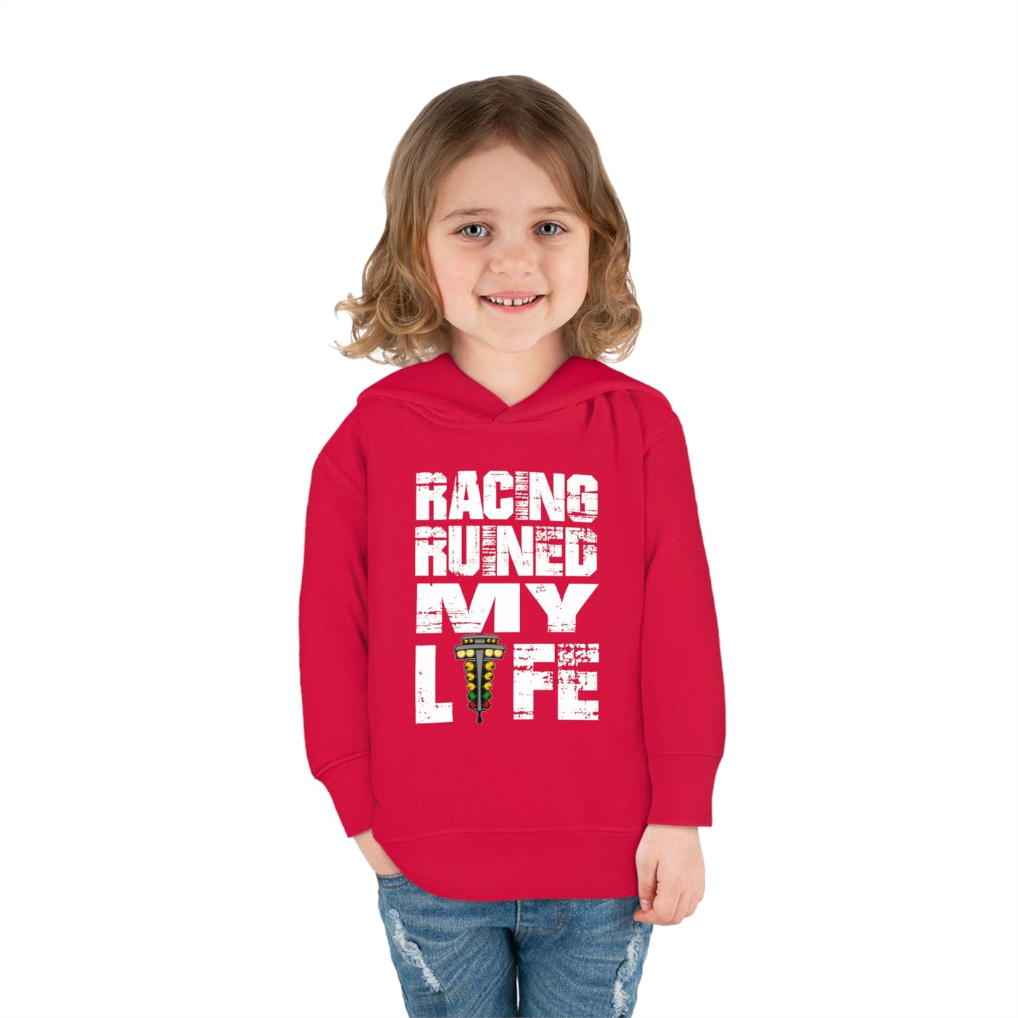 Toddler Racing Ruined My Life Hoodie