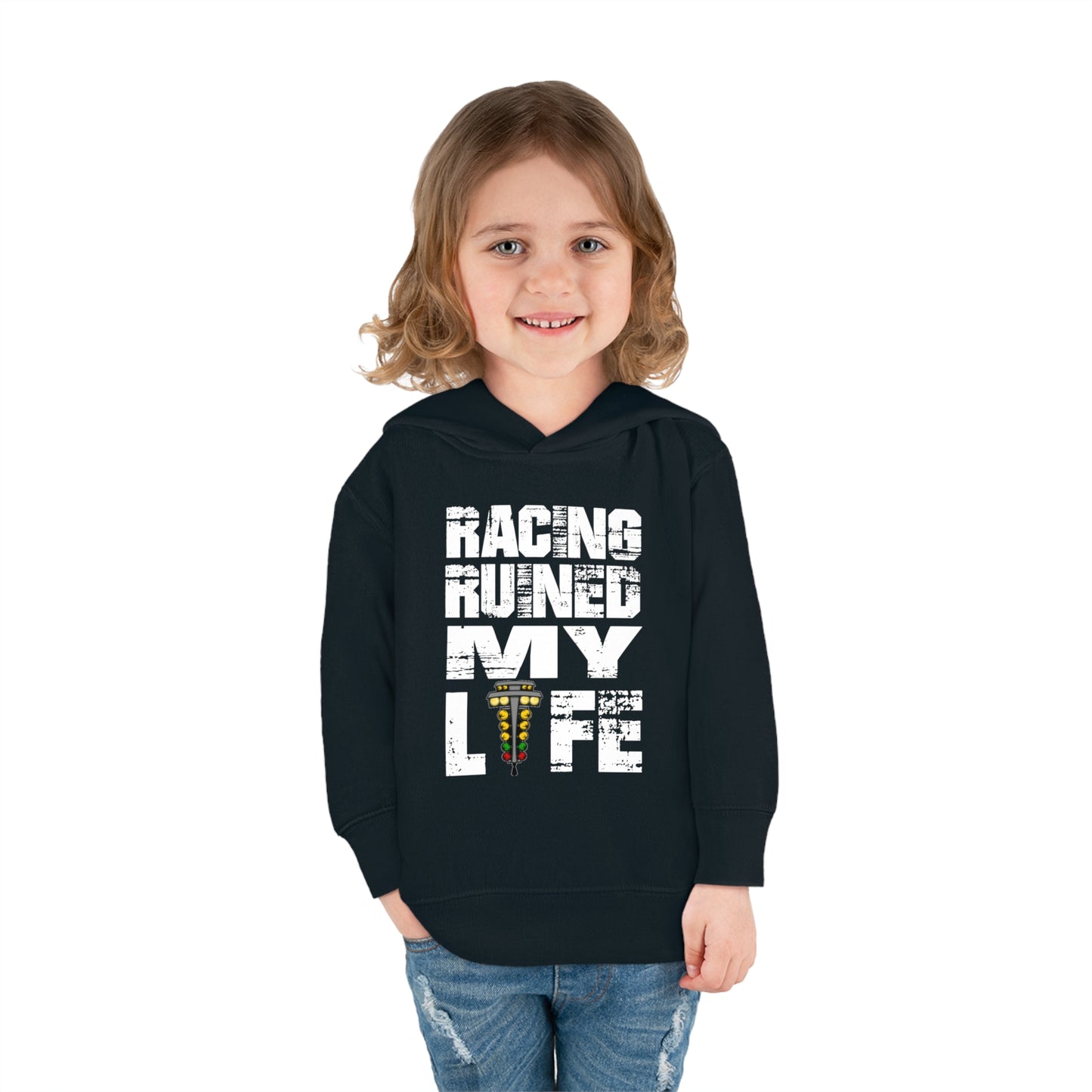 Toddler Racing Ruined My Life Hoodie