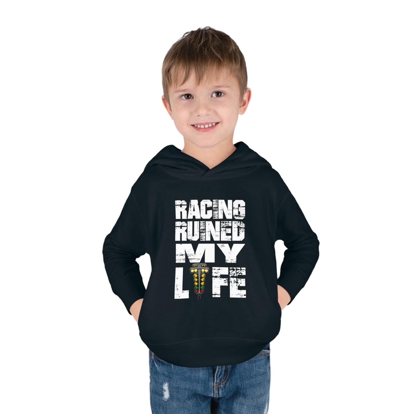 Toddler Racing Ruined My Life Hoodie